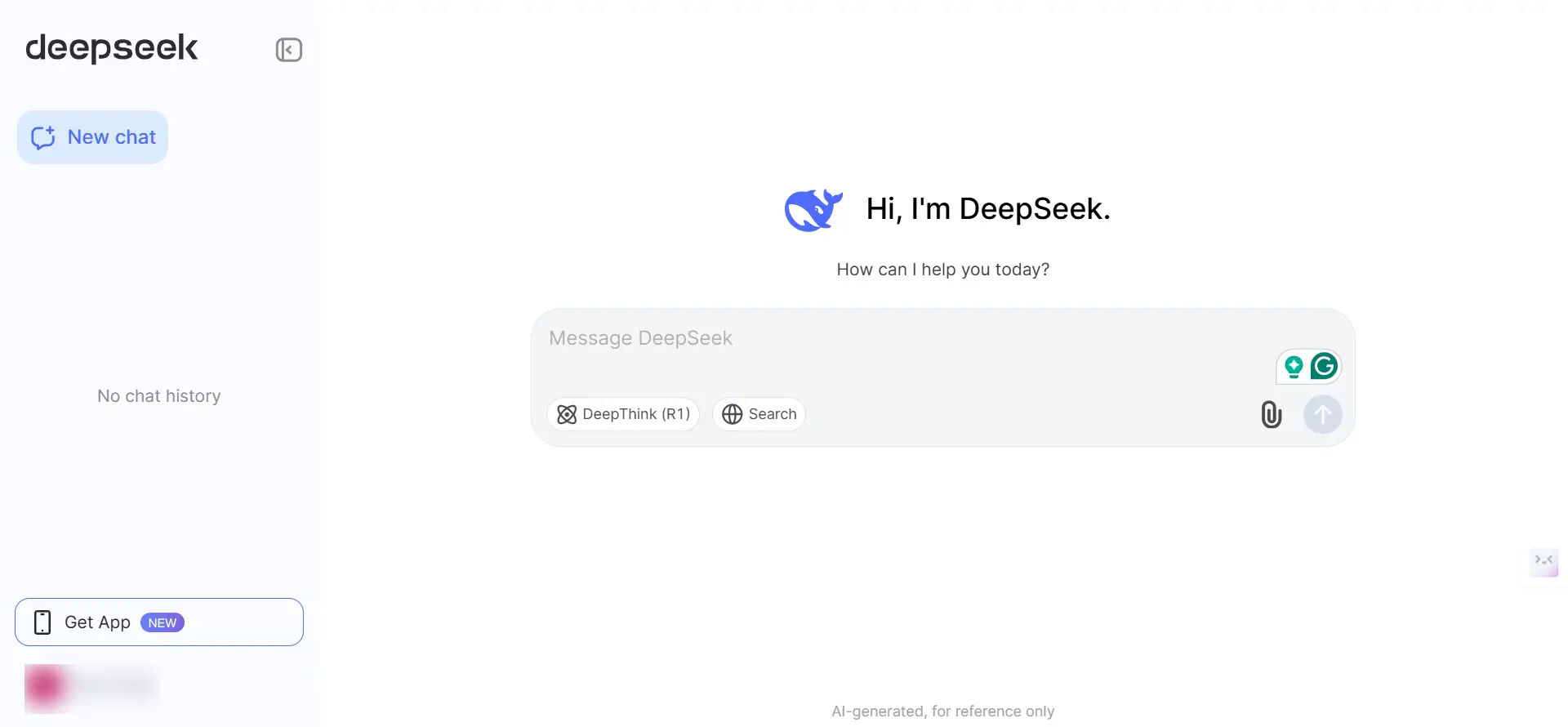 Login to your deepseek ai account